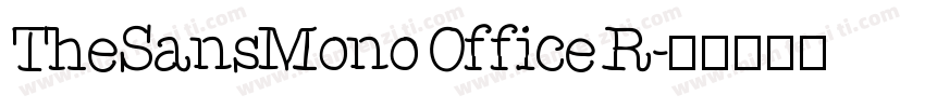 TheSansMono Office R字体转换